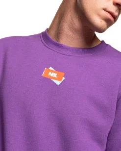 BLUZA BEZ KAPTURA STICKERS VIOLET