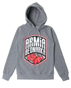 BLUZA Z KAPTUREM ARMIA BEDNARKA GREY