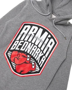 BLUZA Z KAPTUREM ARMIA BEDNARKA GREY