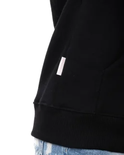 BLUZA Z KAPTUREM DAMSKA HEART BLACK