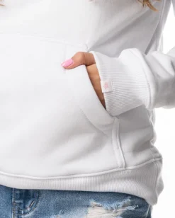 BLUZA Z KAPTUREM DAMSKA SWEET WHITE