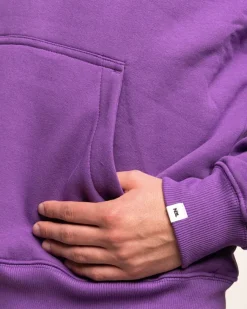 BLUZA Z KAPTUREM STICKERS VIOLET