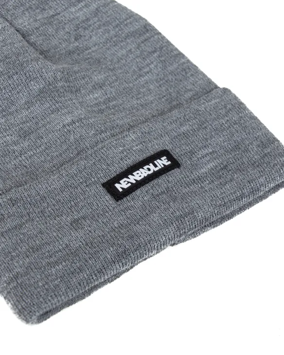 CZAPKA ZIMOWA LOGO GREY