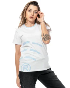 NBL X BLIND WEAR T-SHIRT DAMSKI WIFI WHITE-LIGHT BLUE
