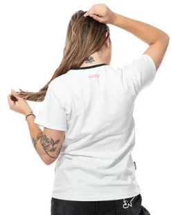 NBL X BLIND WEAR T-SHIRT DAMSKI WIFI WHITE-RASPBERRY