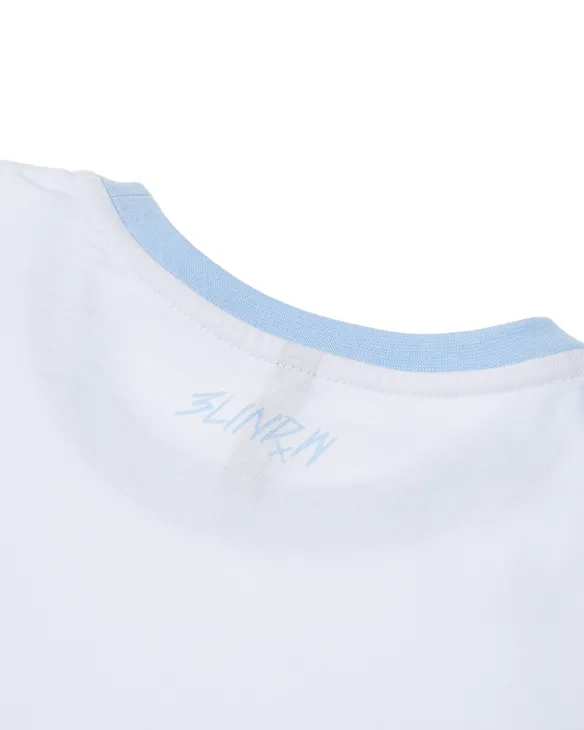 NBL X BLIND WEAR T-SHIRT DAMSKI WIFI WHITE-LIGHT BLUE
