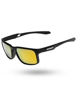 OKULARY ACE POLARIZED BLACK MAT RED MIRROR 01-135