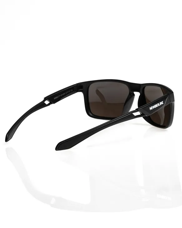 OKULARY ACE POLARIZED BLACK MAT BLUE MIRROR 01-134