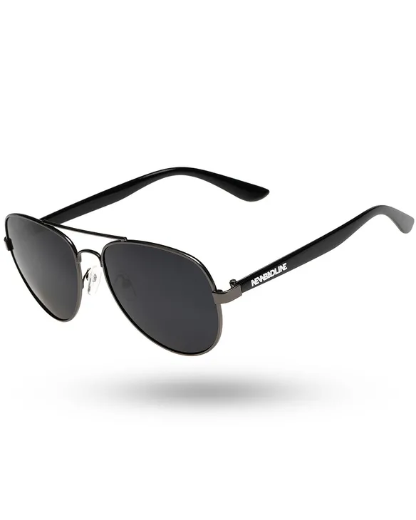 OKULARY AVIATOR POLARIZED BLACK GRAPHITE METAL 01-137