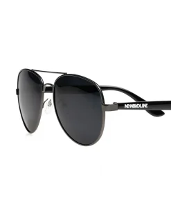 OKULARY AVIATOR POLARIZED BLACK GRAPHITE METAL 01-137