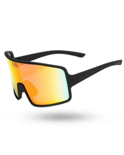 OKULARY BOLD BLACK RUBBER RED MIRROR 01-85