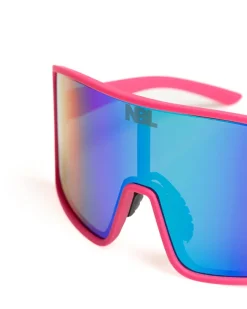 OKULARY BOLD PINK RUBBER GREEN MIRROR 01-90