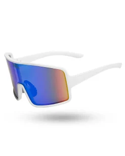 OKULARY BOLD WHITE RUBBER GREEN MIRROR 01-86