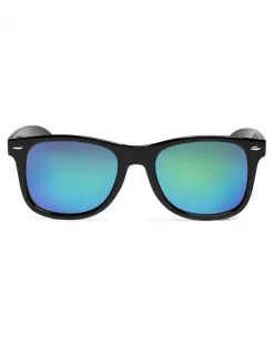 OKULARY CLASSIC BLACK FLASH GREEN MIRROR 01-18