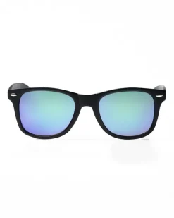 OKULARY CLASSIC BLACK MAT GREEN MIRROR 01-01