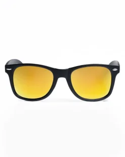 OKULARY CLASSIC BLACK MAT YELLOW MIRROR 01-03