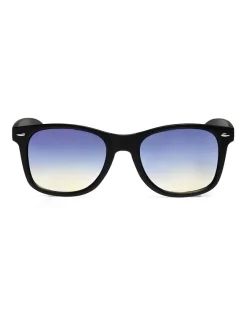 OKULARY CLASSIC BLACK MAT BLUE / YELLOW 01-28