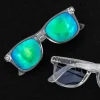 OKULARY CLASSIC CLEAR FLASH GREEN MIRROR 01-15