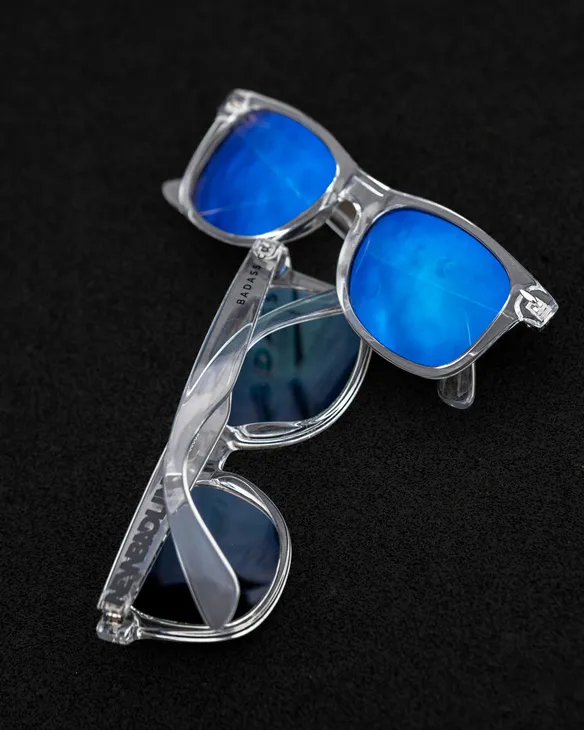 OKULARY CLASSIC CLEAR FLASH BLUE MIRROR 01-17