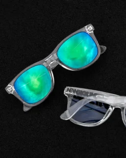 OKULARY CLASSIC CLEAR FLASH GREEN MIRROR 01-15