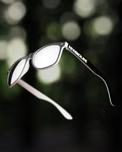 OKULARY CLASSIC INSIDE BLACK/WHITE MAT SILVER MIRROR 00-627
