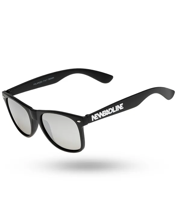 OKULARY CLASSIC POLARIZED BLACK MAT SILVER MIRROR 01-144