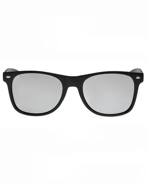 OKULARY CLASSIC POLARIZED BLACK MAT SILVER MIRROR 01-144