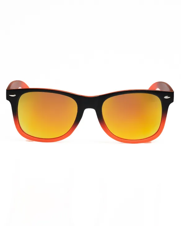 OKULARY CLASSIC TONAL BLACK / ORANGE MAT RED MIRROR 01-09