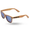 OKULARY CLASSIC WOOD BROWN MAT BLUE MIRROR 01-39