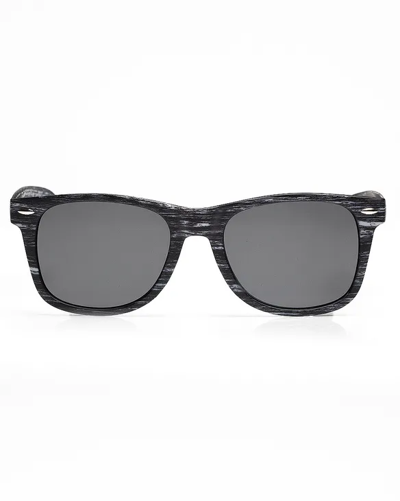 OKULARY CLASSIC WOOD II BLACK / WHITE MAT BLACK 01-45