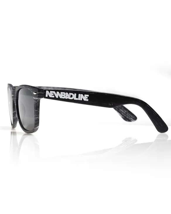 OKULARY CLASSIC WOOD II BLACK / WHITE MAT BLACK 01-45