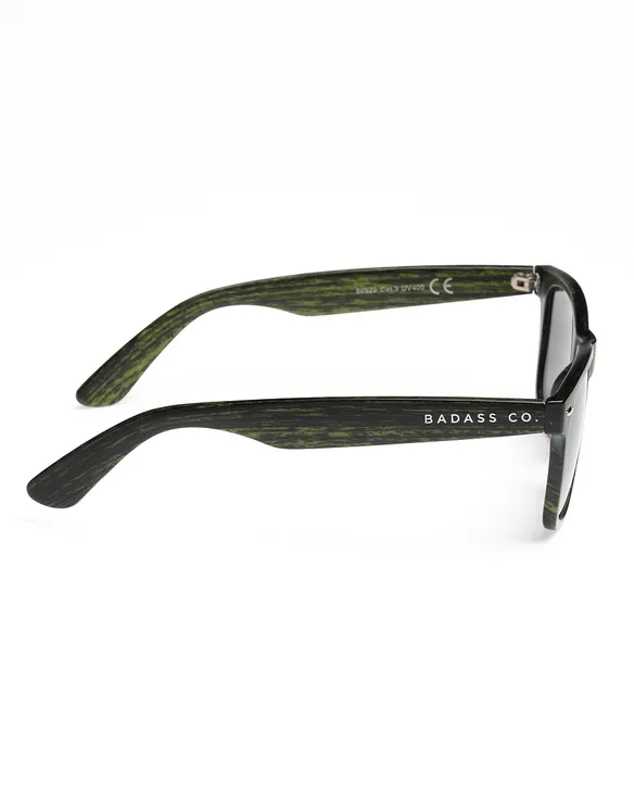 OKULARY CLASSIC WOOD II GREEN MAT BLACK 01-46