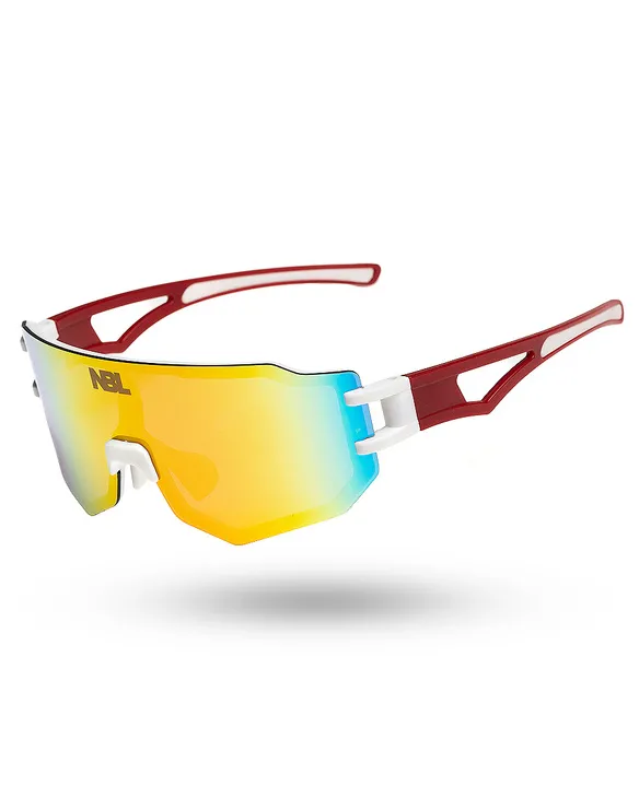OKULARY DUSK WHITE / RED MAT RED MIRROR 01-107