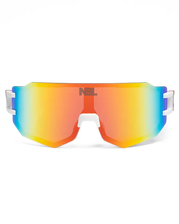 OKULARY DUSK WHITE / RED MAT RED MIRROR 01-107