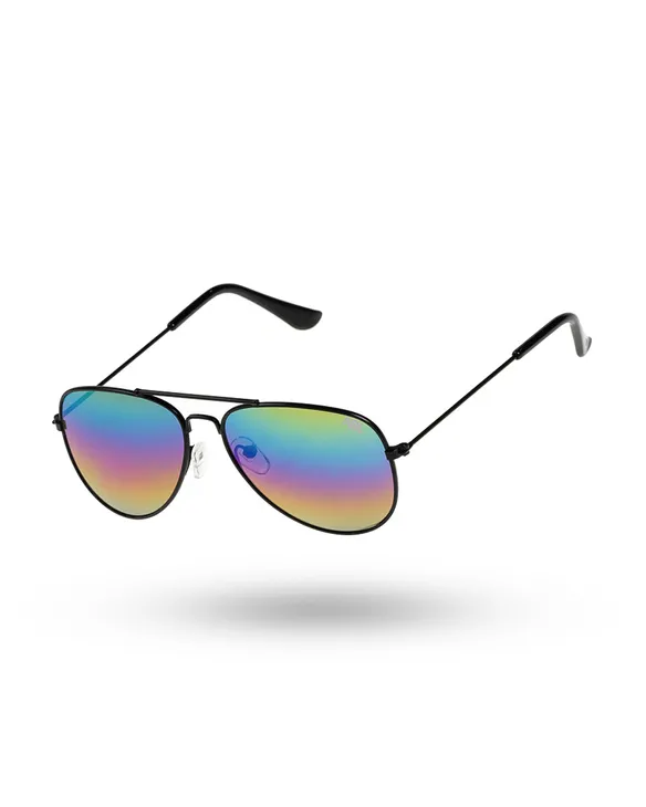 OKULARY DZIECIĘCE SLIDE BLACK FLASH RAINBOW 00-558