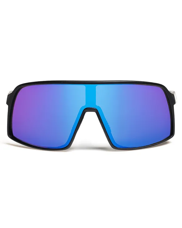 OKULARY GLIDE BLACK MAT NAVY MIRROR 01-102