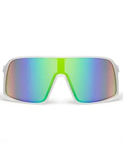 OKULARY GLIDE WHITE MAT GREEN MIRROR 01-98