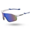 OKULARY GLIMPSE WHITE MAT NAVY MIRROR 01-93