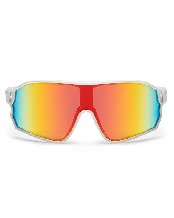 OKULARY GLIMPSE WHITE MAT RED MIRROR 01-91