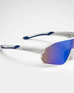 OKULARY GLIMPSE WHITE MAT NAVY MIRROR 01-93