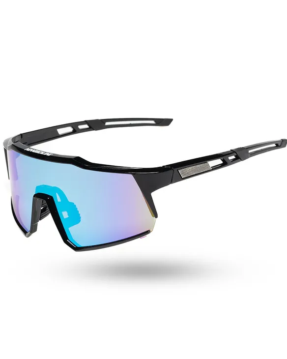 OKULARY GRIP BLACK FLASH BLUE MIRROR 01-113