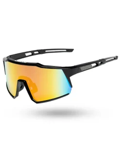 OKULARY GRIP BLACK FLASH RED MIRROR 01-110