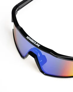 OKULARY GRIP BLACK FLASH GREEN MIRROR 01-112