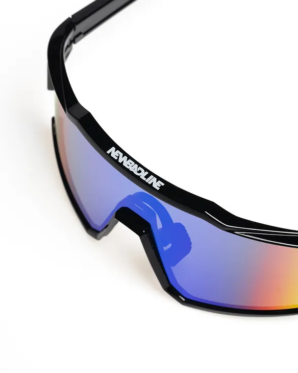 OKULARY GRIP BLACK FLASH GREEN MIRROR 01-112