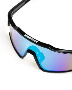 OKULARY GRIP BLACK FLASH BLUE MIRROR 01-113