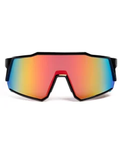 OKULARY GRIP BLACK FLASH RED MIRROR 01-110