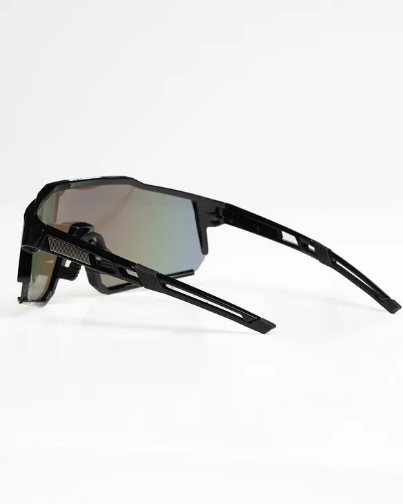 OKULARY GRIP BLACK FLASH BLUE MIRROR 01-113