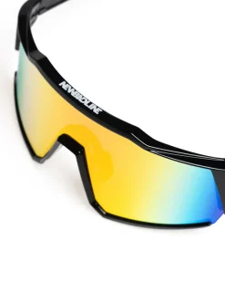OKULARY GRIP BLACK FLASH RED MIRROR 01-110