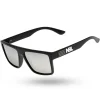 OKULARY GROOVY POLARIZED BLACK MAT SILVER MIRROR 01-150