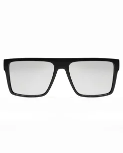 OKULARY GROOVY POLARIZED BLACK MAT SILVER MIRROR 01-150